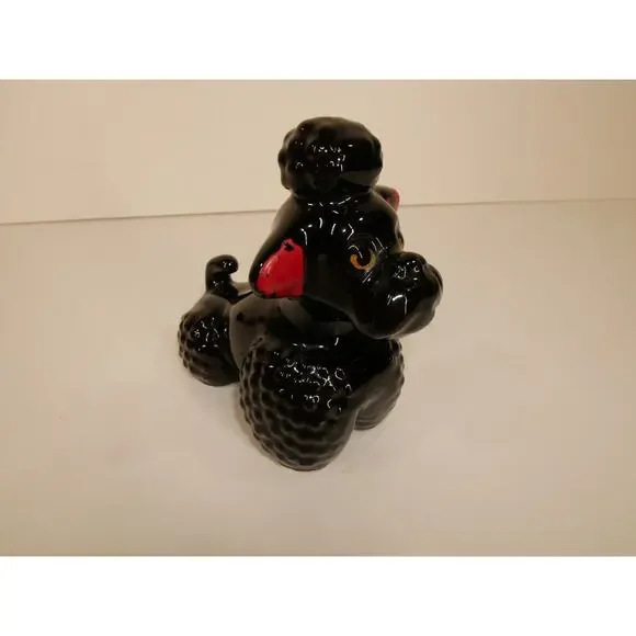 Vintage Black Ceramic Poodle Figurine - Picture 3 of 13